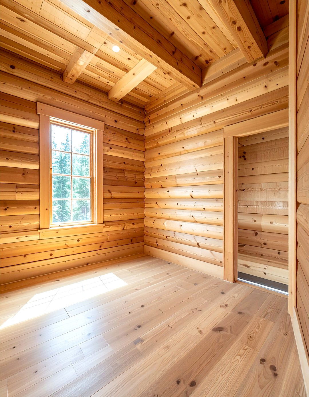 Pine wood paneling walls - 30 rustic lodge kitchen ideas