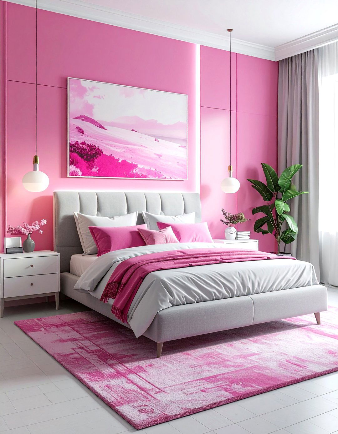 Pink Accent Wall Bedroom - 30 pink bedroom ideas