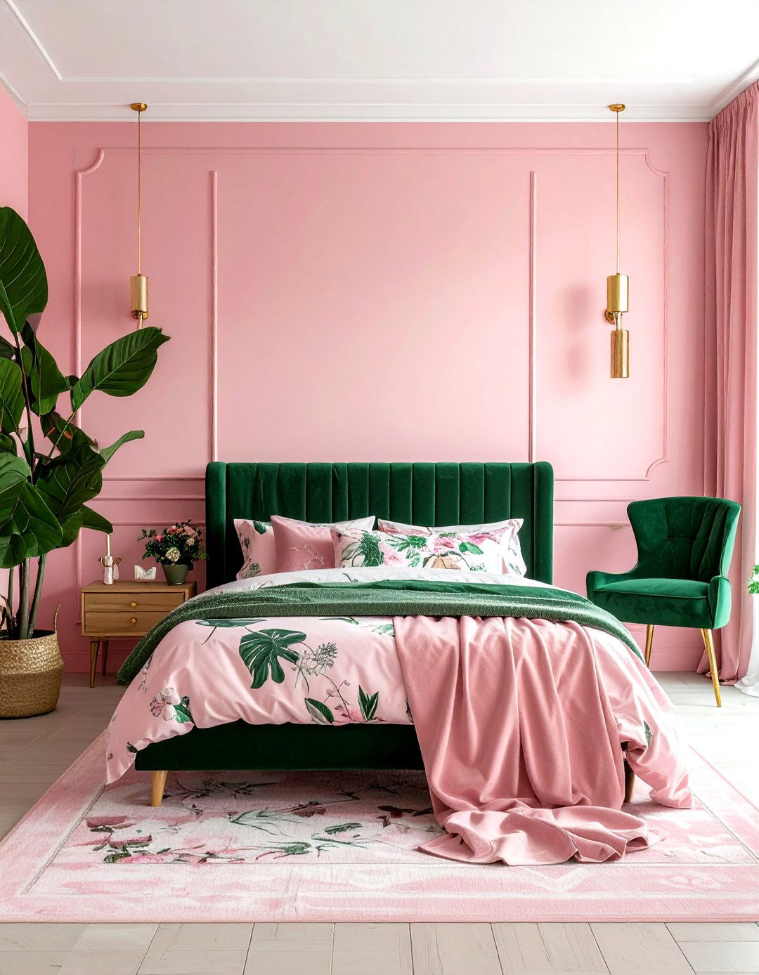 Pink And Green Bedroom - 30 pink bedroom ideas