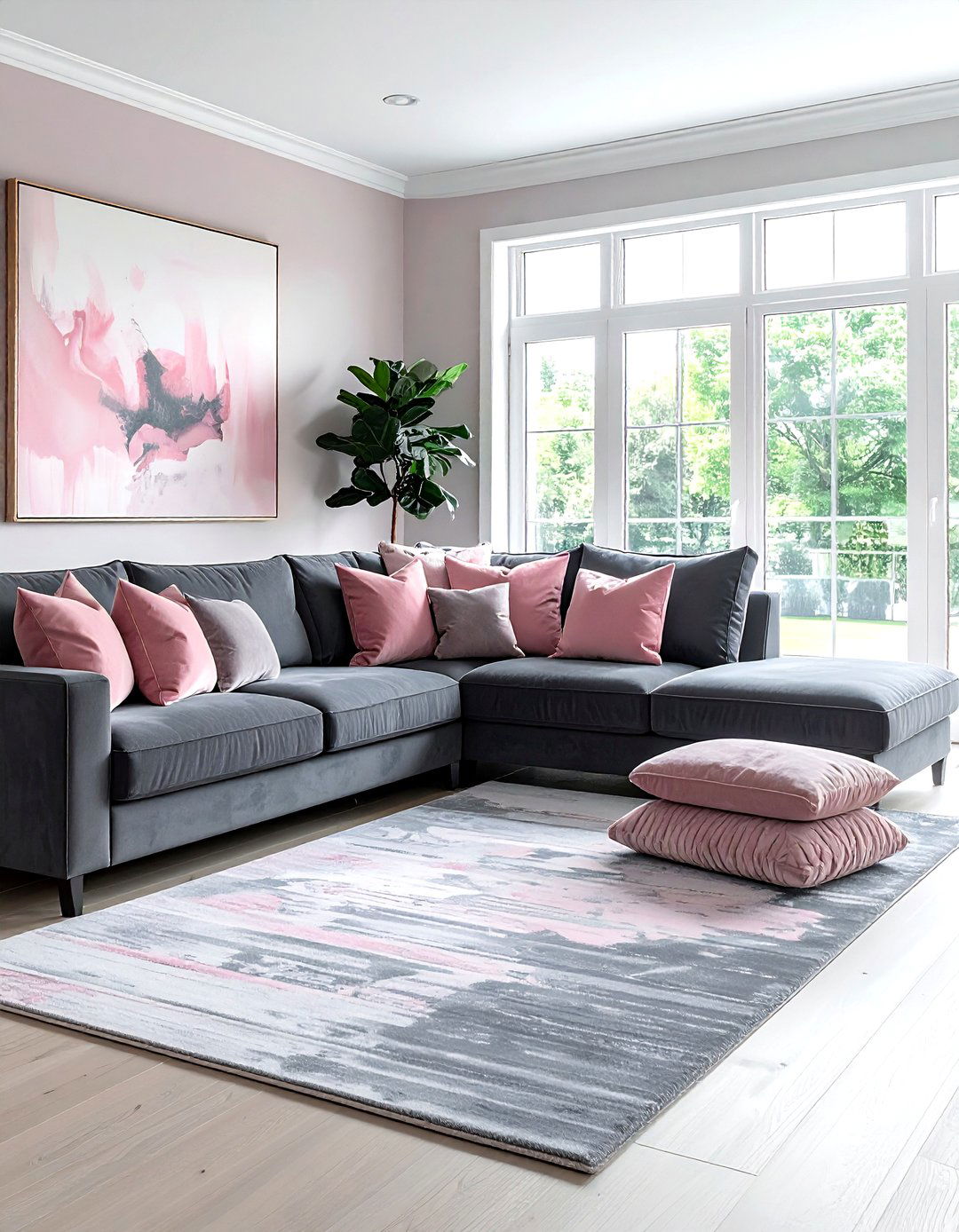 Pink And Grey Living Room - 30 blush living room ideas