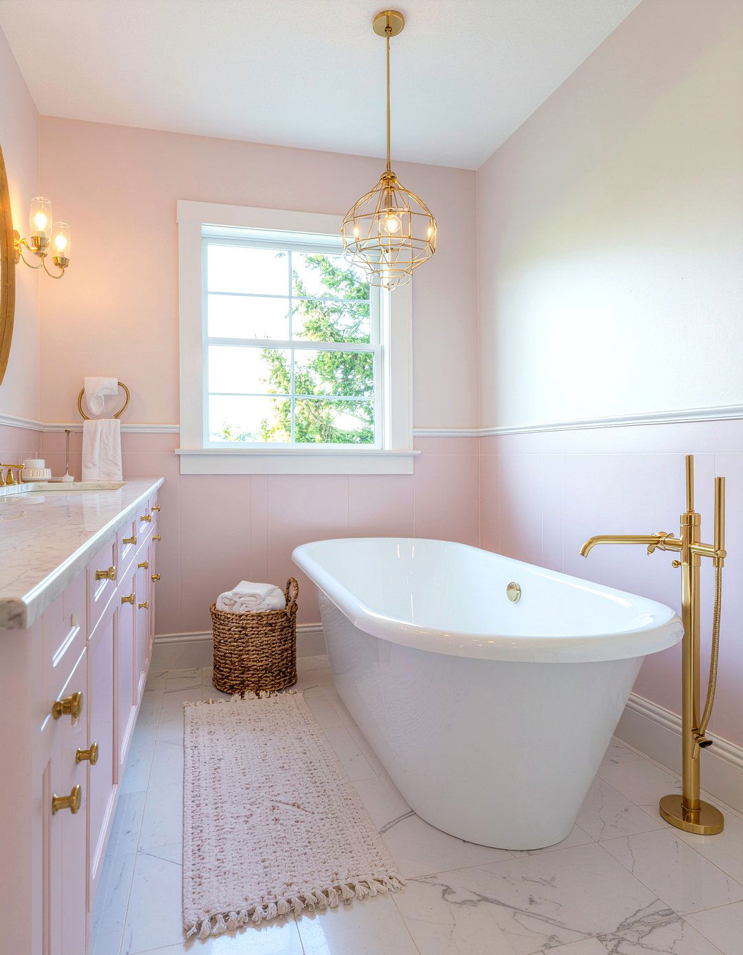 Pink Arabesque Bathroom - 30 arabesque tile bathroom ideas