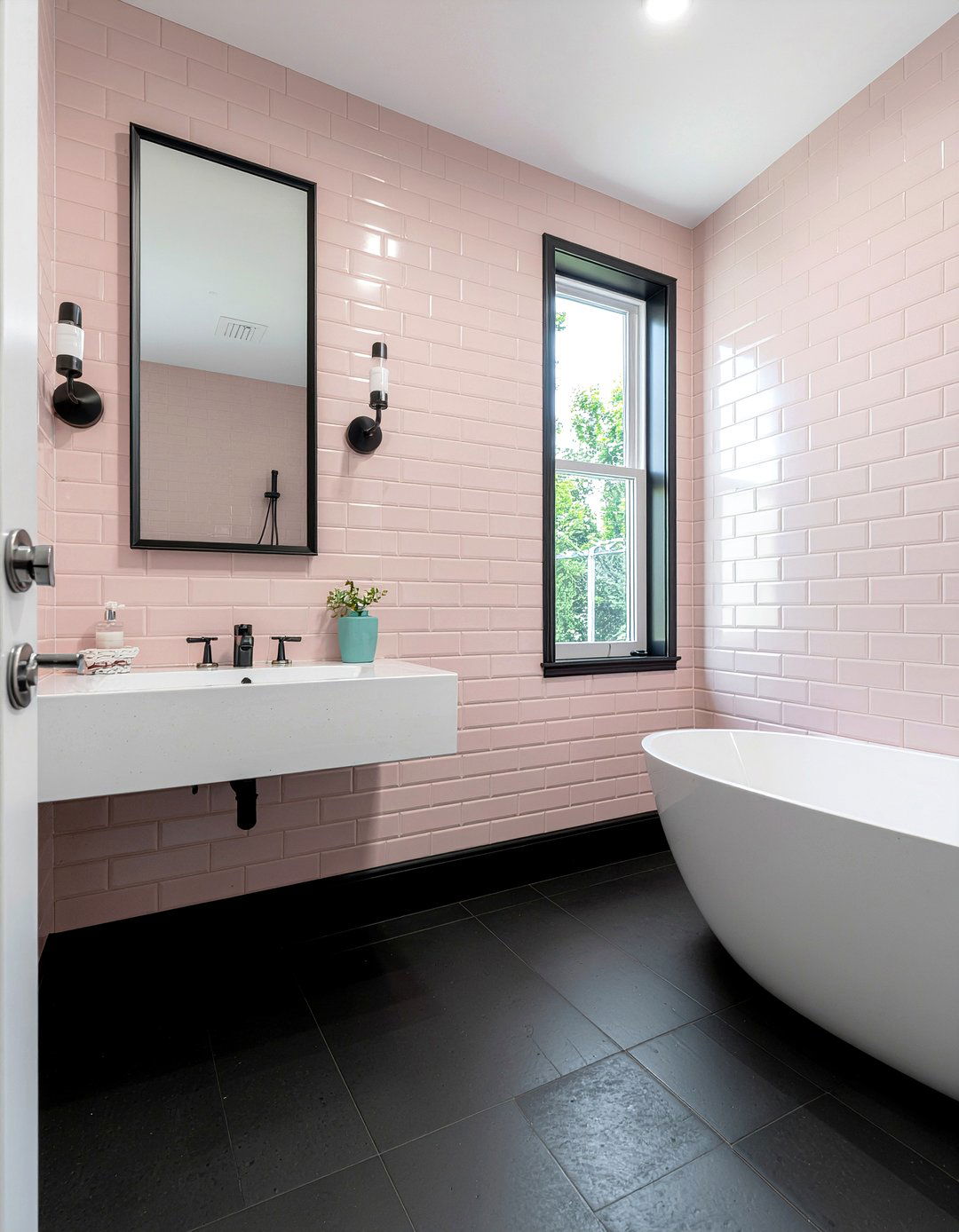 Pink Black Bathroom - 30 pink bathroom ideas