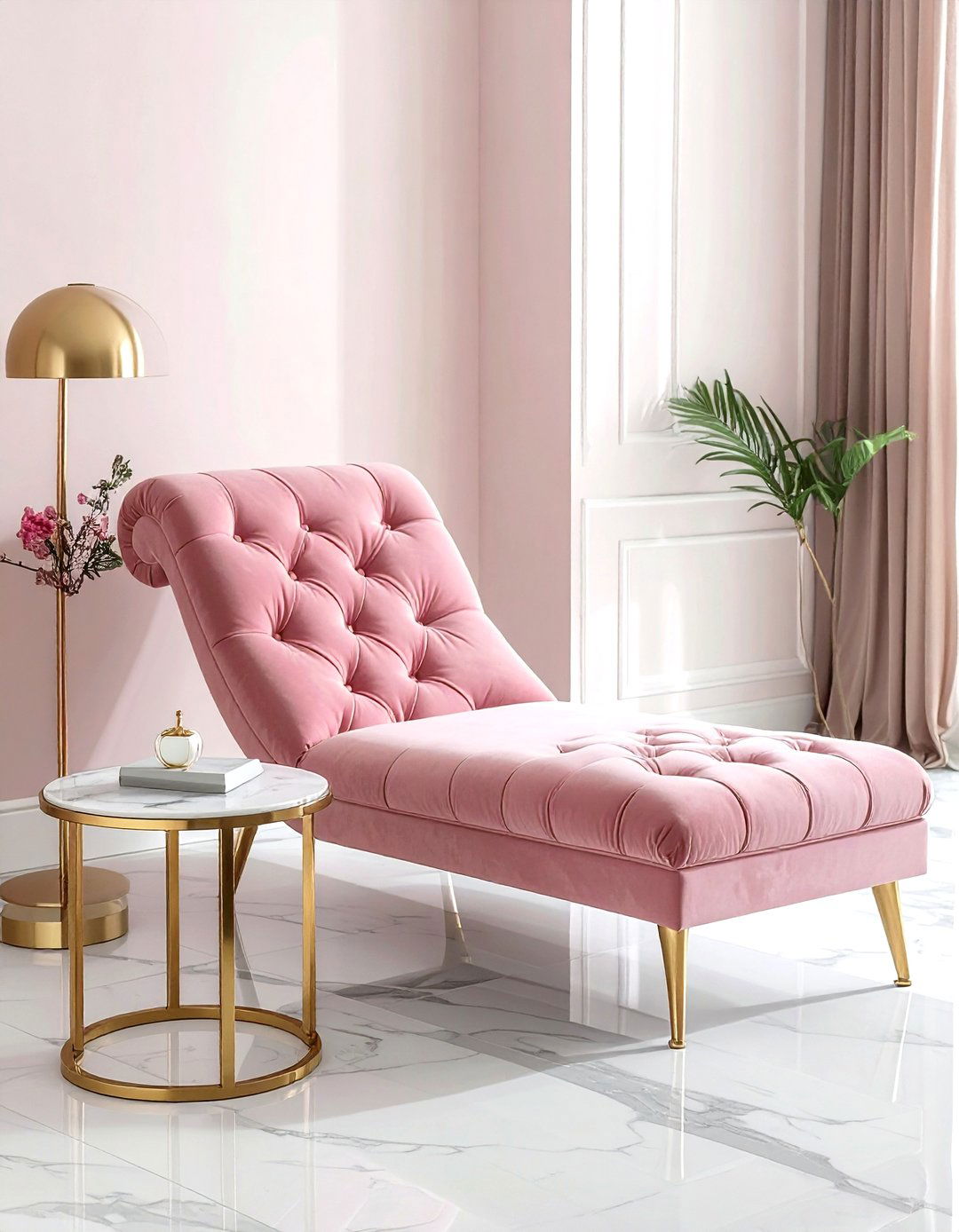 Pink Chaise Lounge - 30 living room chaise lounge ideas