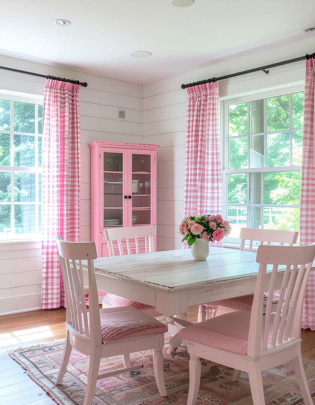 Pink Farmhouse Style - 30 pink dining room ideas
