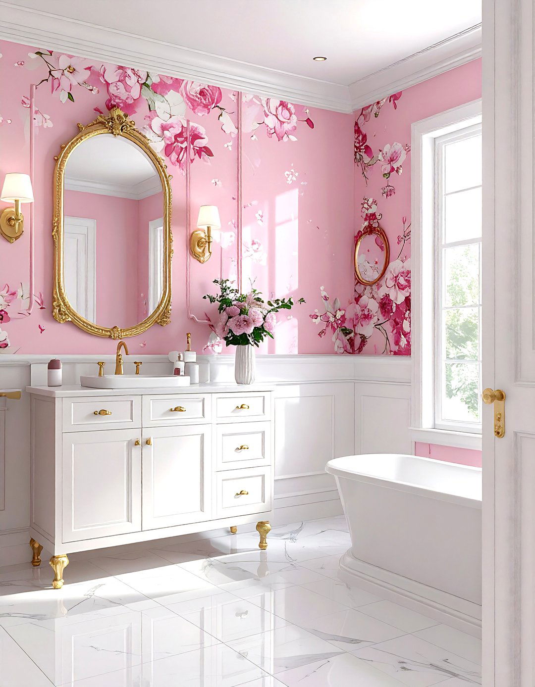 30 Pink and Gold Bathroom Ideas for a Luxurious Home Spa