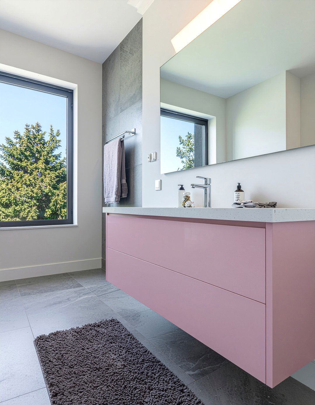 Pink Gray Bathroom - 30 pink bathroom ideas