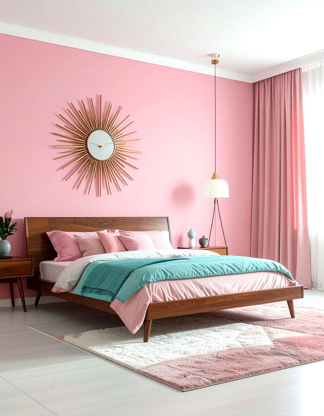 Pink Mid Century Bedroom - 30 pink bedroom ideas