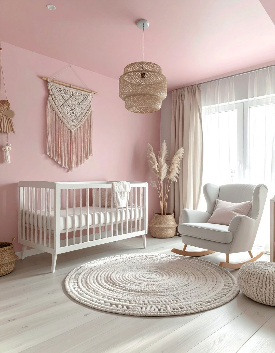 Pink Nursery Ceiling - 30 painted ceiling ideas