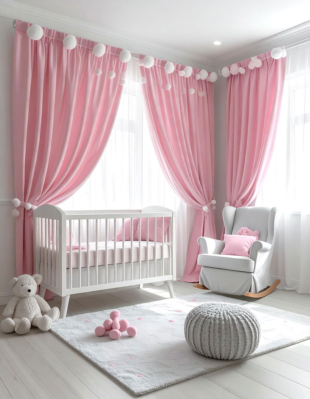 Pink Nursery Curtains - 30 bedroom curtain ideas