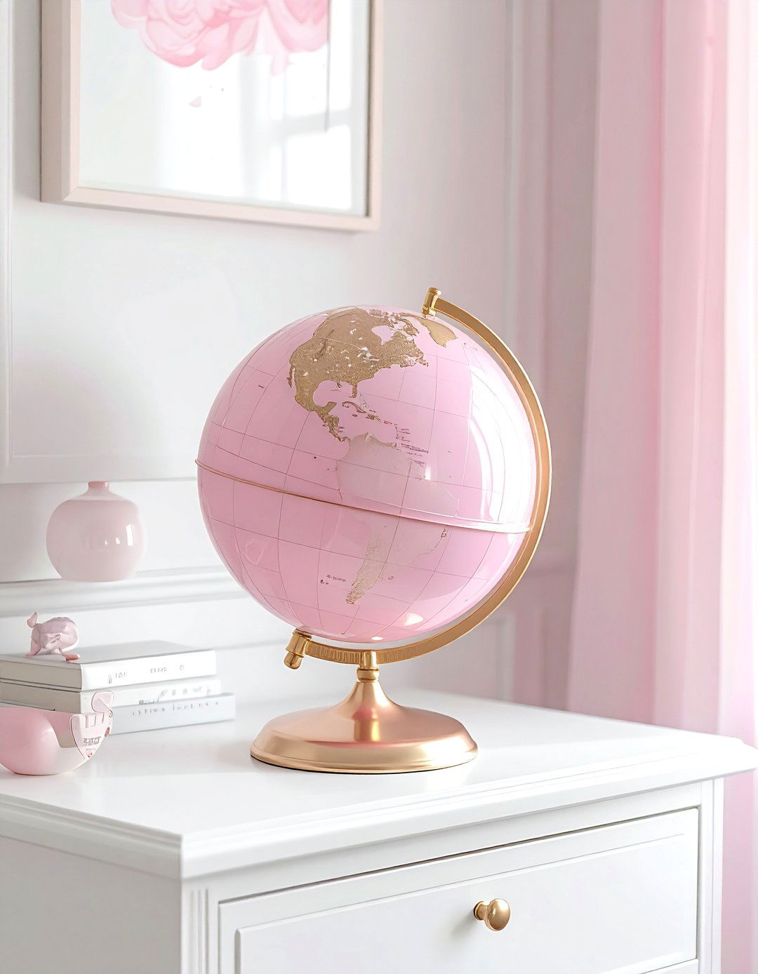 Pink Nursery Globe - 30 globe decor ideas