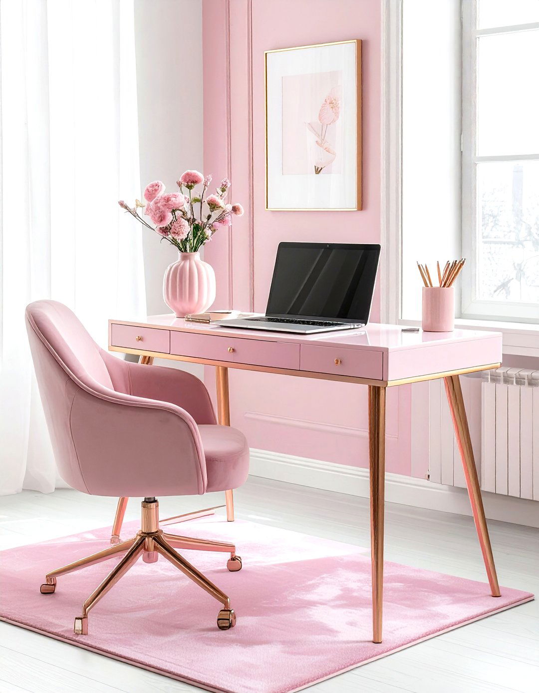 Pink Office Accessories - 30 desk decor ideas