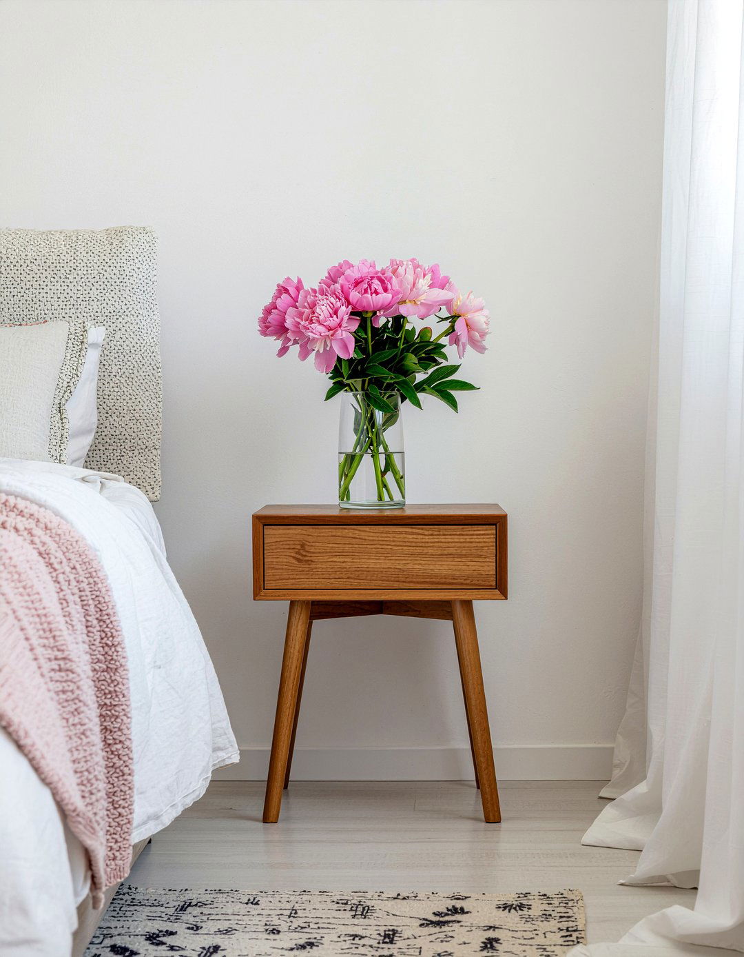 Pink Peony Arrangement - 30 bedroom faux flowers