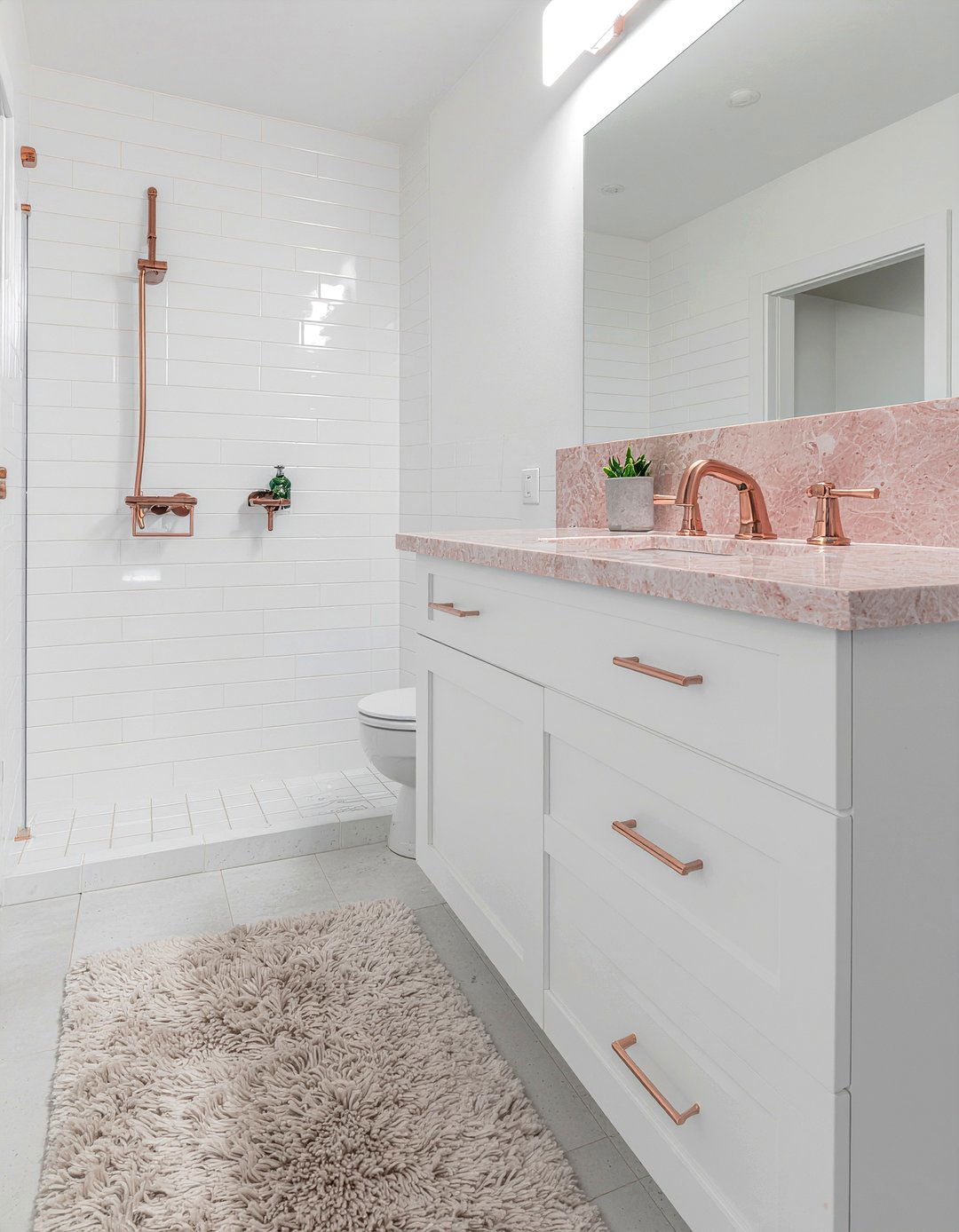 Pink Quartz Bathroom - 30 quartz bathroom ideas