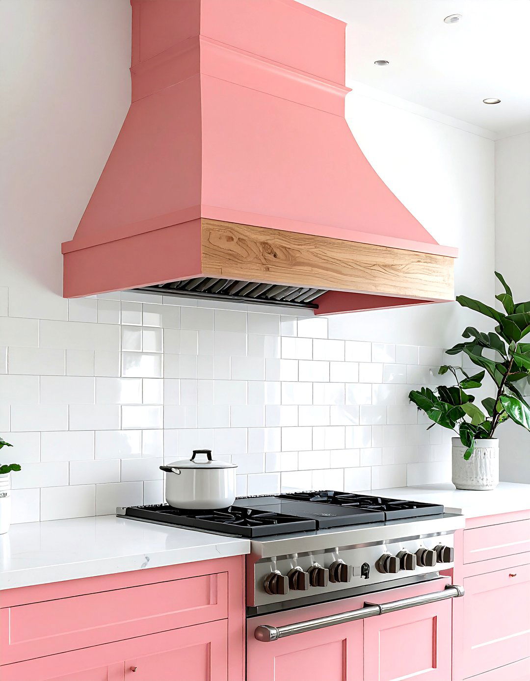 Pink Range Hood - 30 pink kitchen ideas