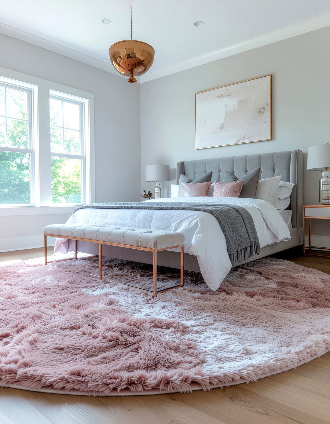 Pink Round Rug - 30 bedroom round rugs