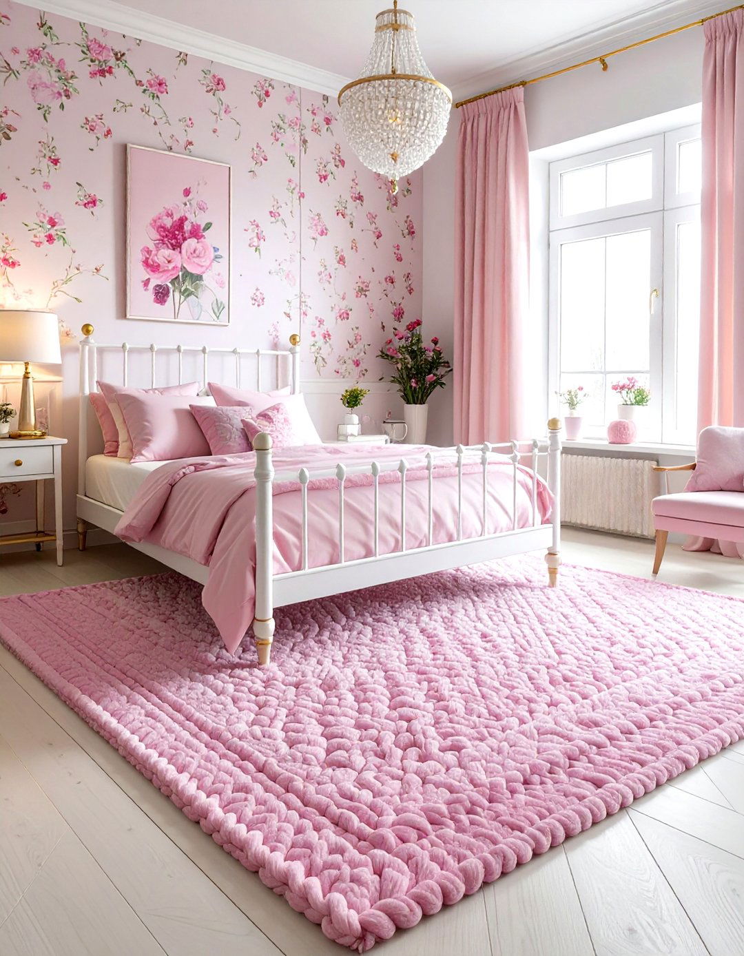 Pink Turkish rug girl room - 30 Turkish rug ideas