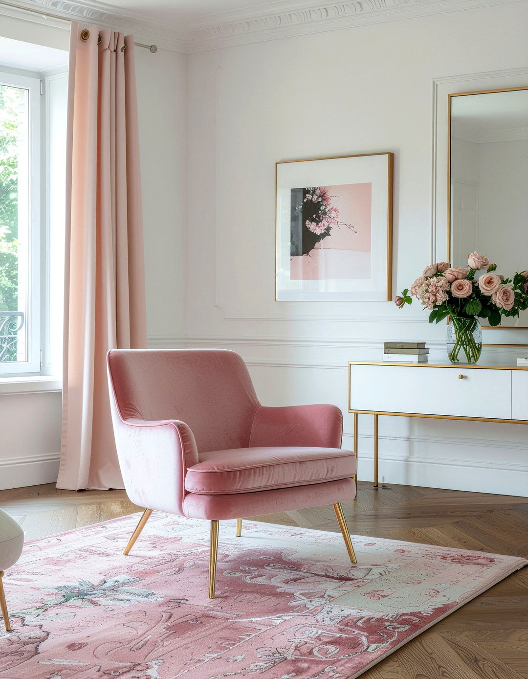 Pink Velvet Chair Slipcover - 30 living room washable slipcover ideas
