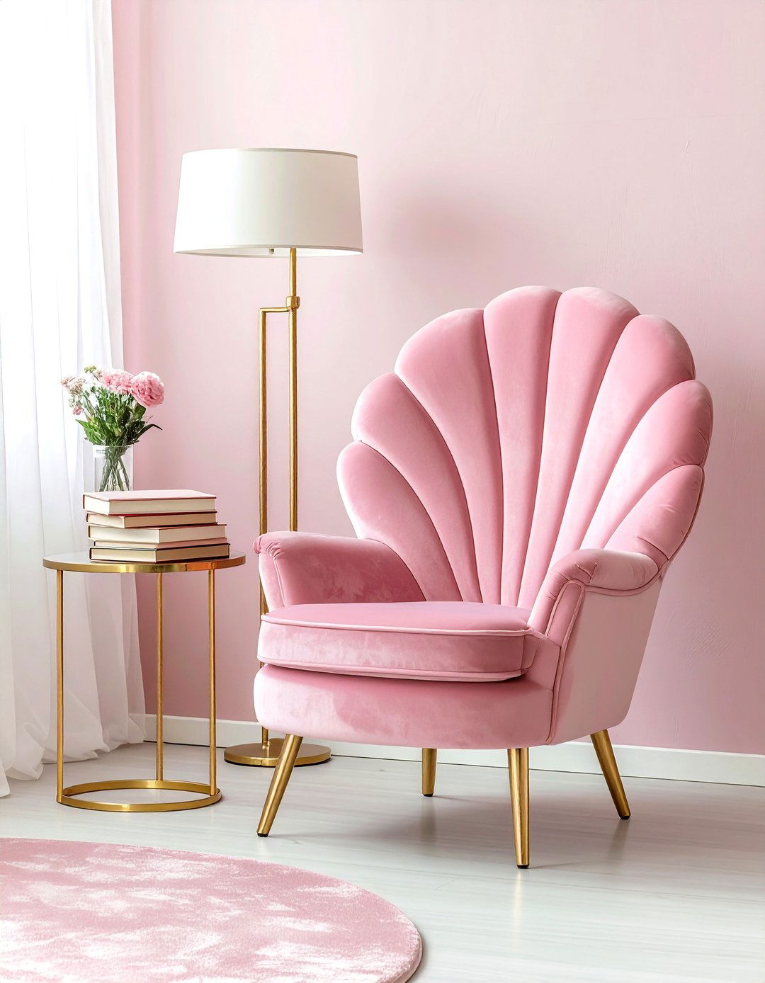 Pink Velvet Chair - 30 pink decor ideas