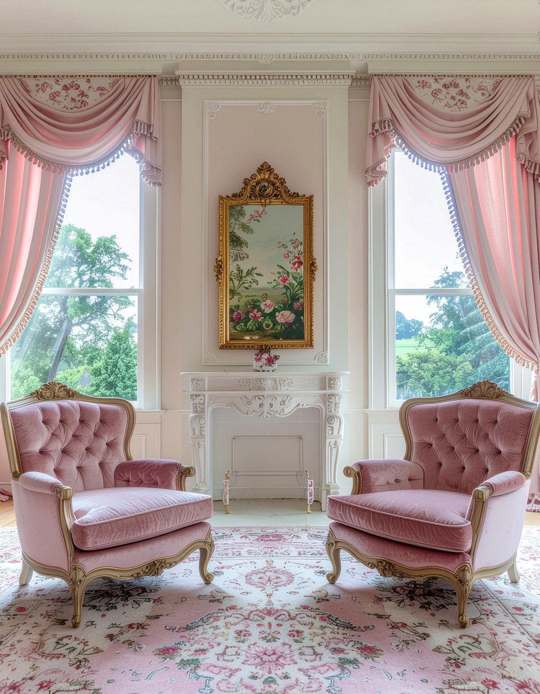Pink Victorian living room - 30 Victorian living room ideas