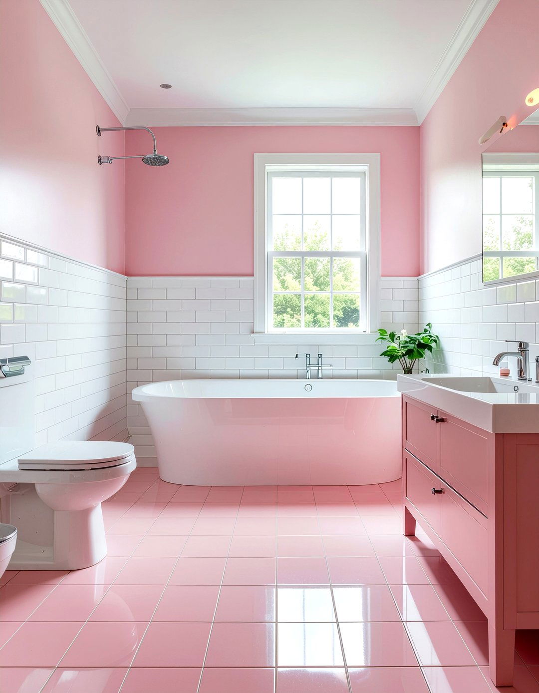 Pink White Bathroom - 30 pink bathroom ideas