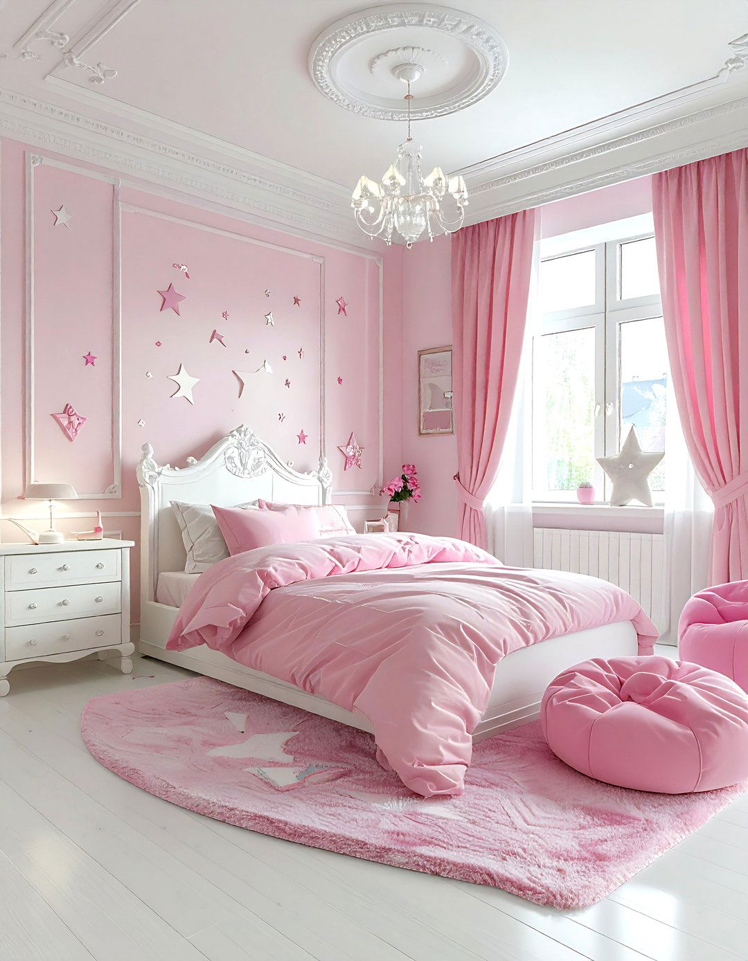 Pink and White Bedroom for Girls - 30 pink and white bedroom ideas