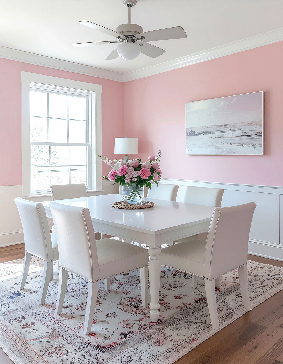 Pink and white dining room - 30 blush pink dining room ideas