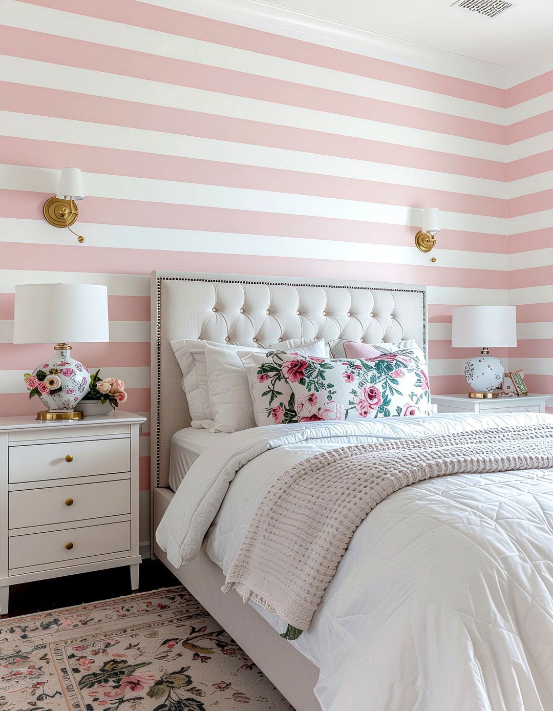 30 Chic Bedroom Striped Wallpapers to Refresh Your Home Walls