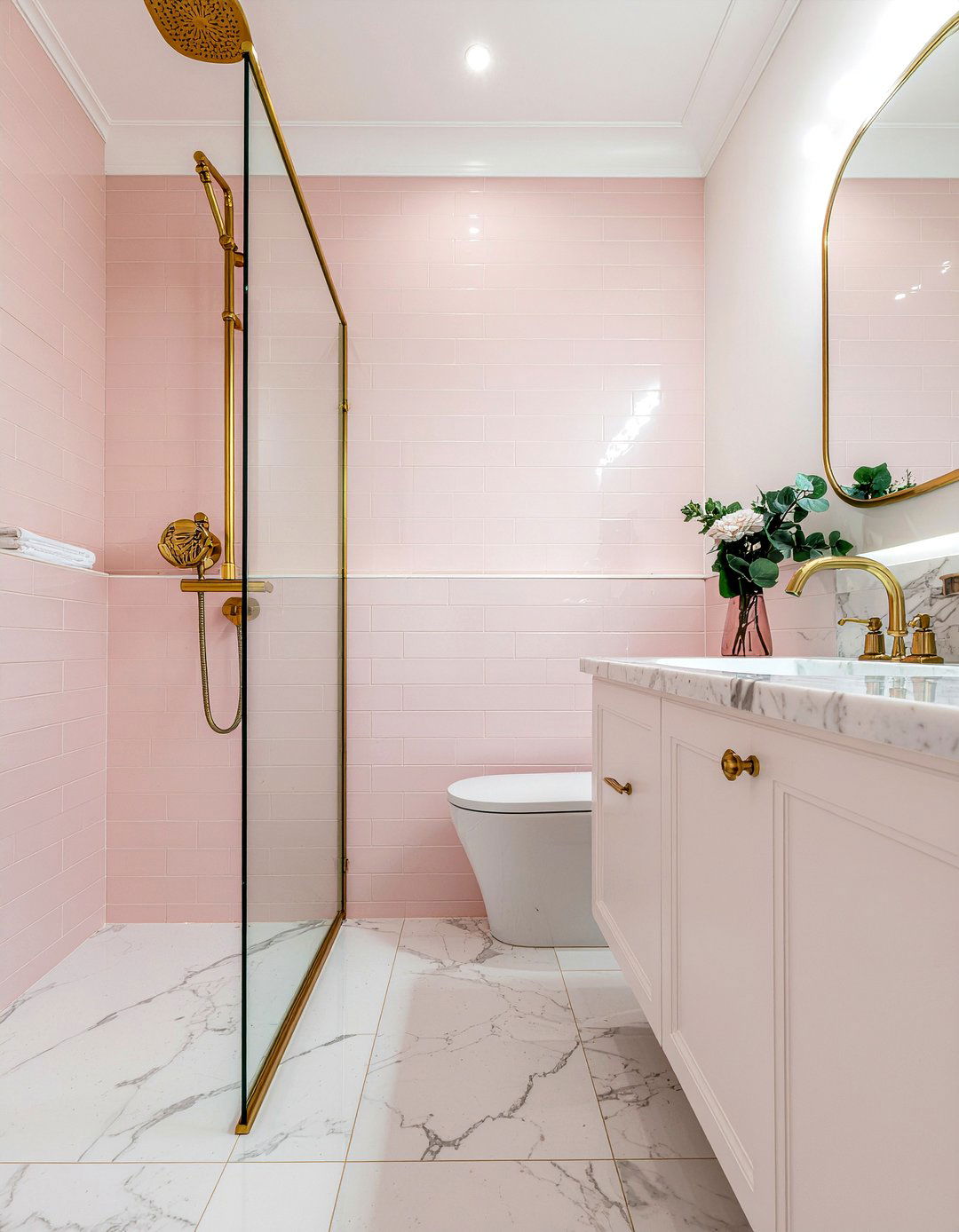 Pink bathroom tile - 30 bathroom trend forecast ideas