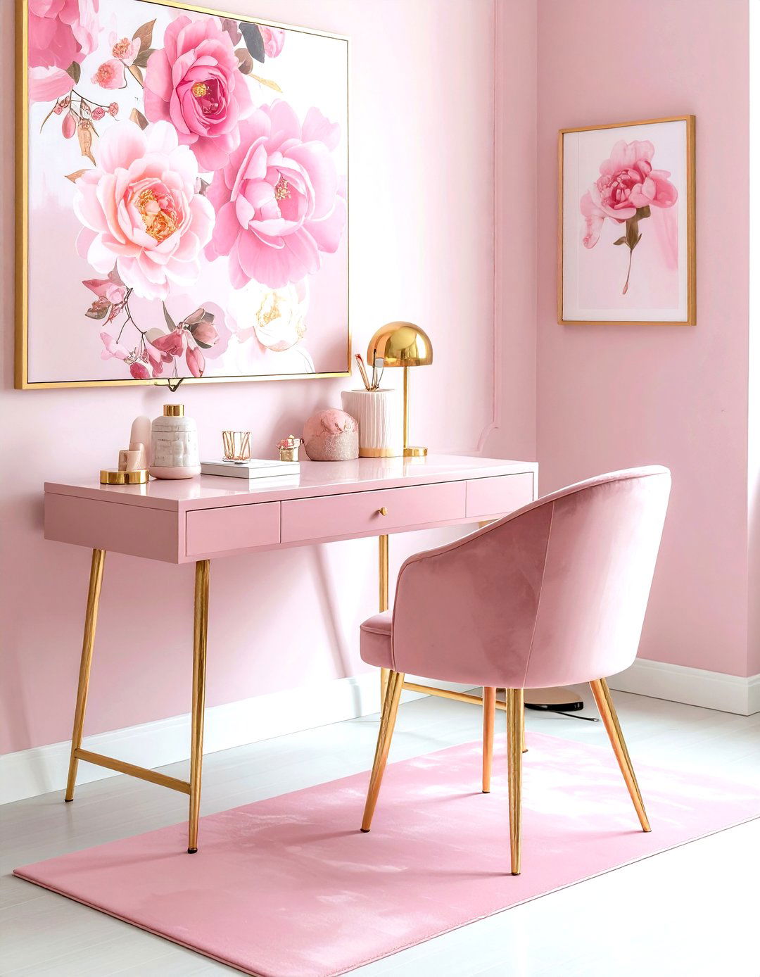Pink desk aesthetic - 30 desk styling ideas