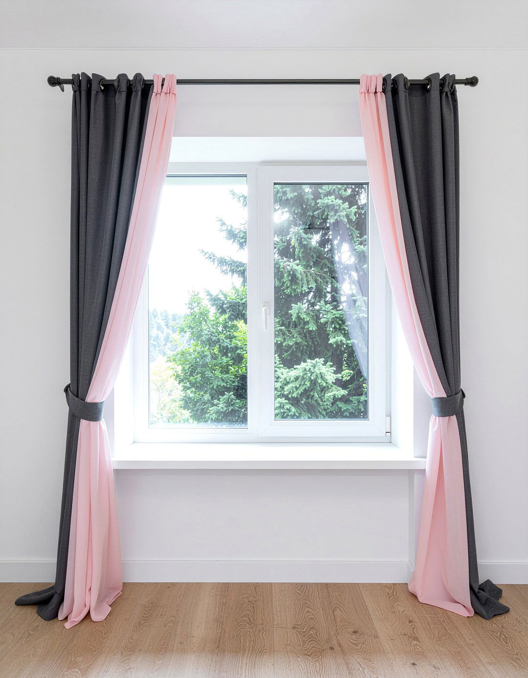 Pink gray curtains for bedroom - 30 pink and gray bedroom ideas