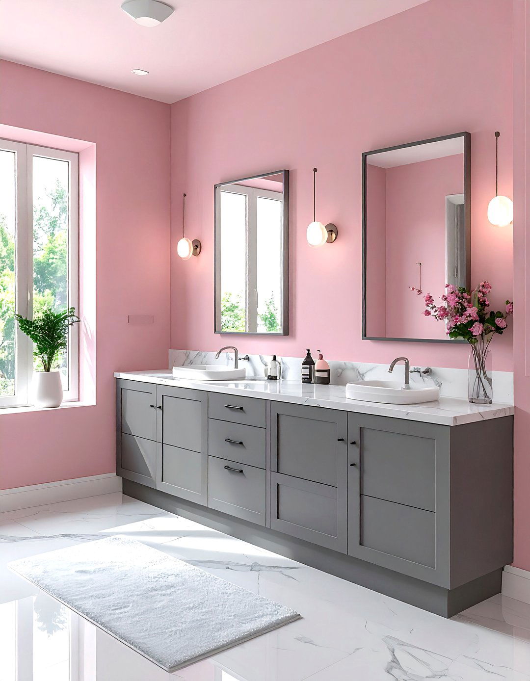 30 Pink Gray Bathroom Ideas for a Modern and Refreshing Look