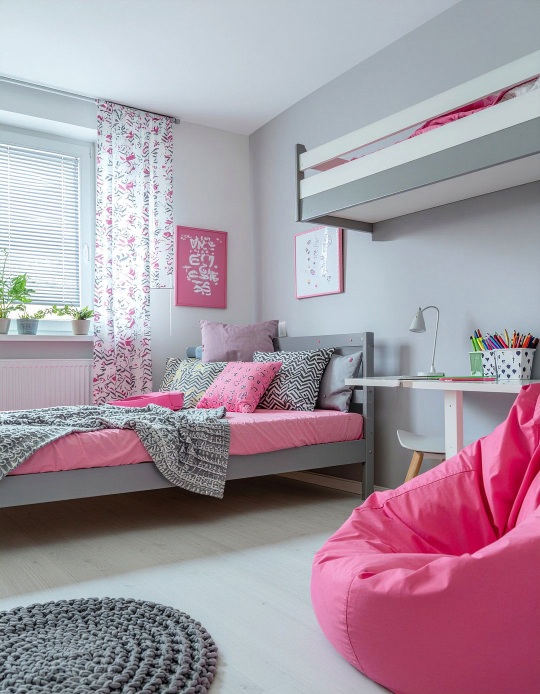 Pink gray teenager bedroom - 30 pink and gray bedroom ideas
