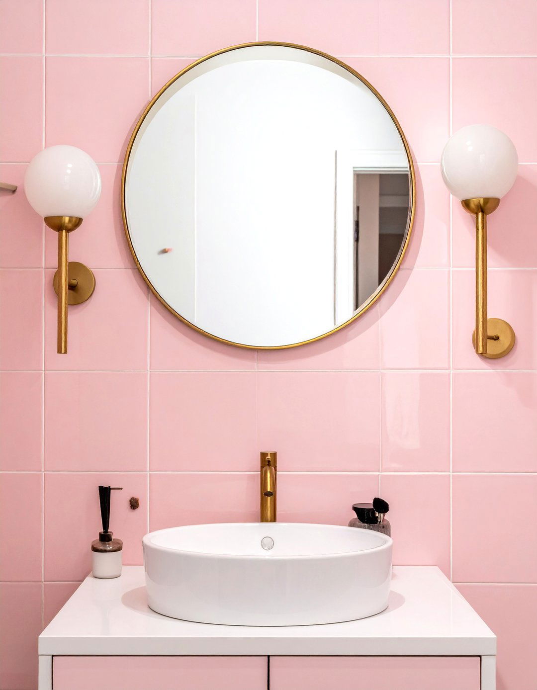 Pink kit kat tile - 30 bathroom wall tile ideas