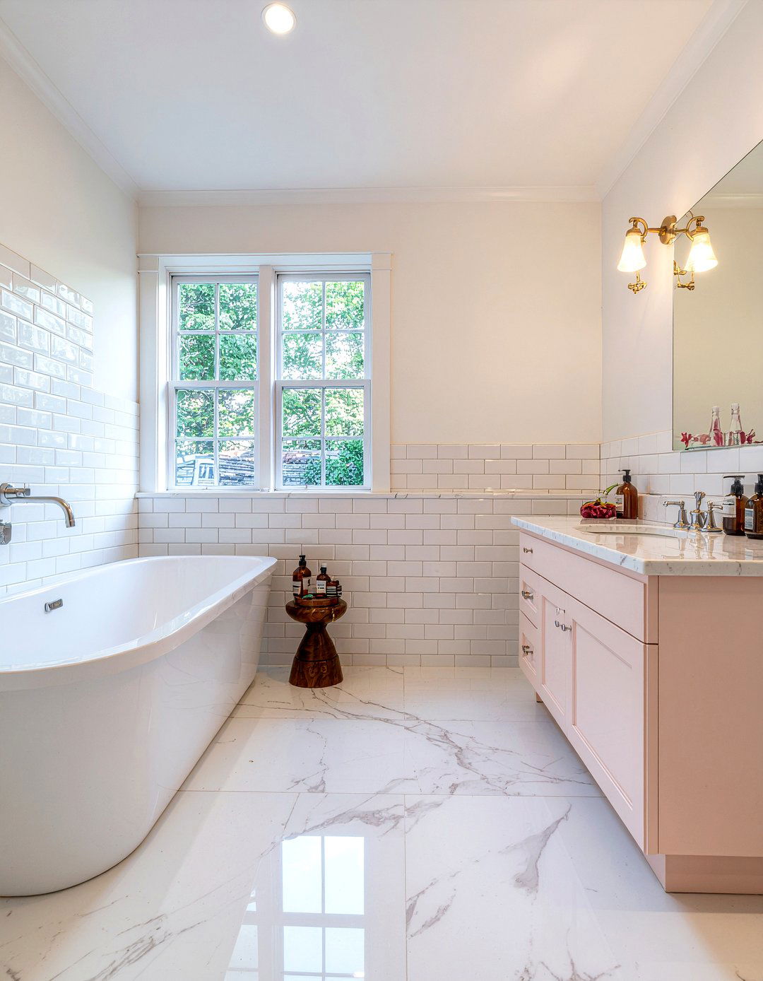 Pink marble and white bathroom - 30 pink marble bathroom ideas