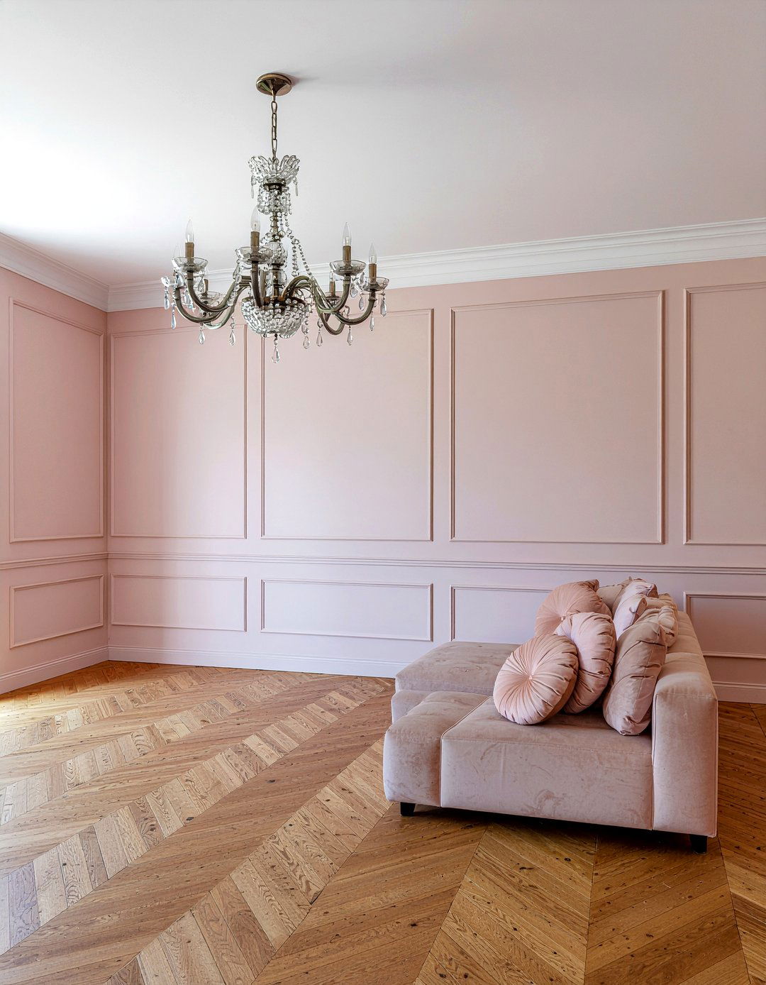 Pink paneling living room - 30 living room pink walls
