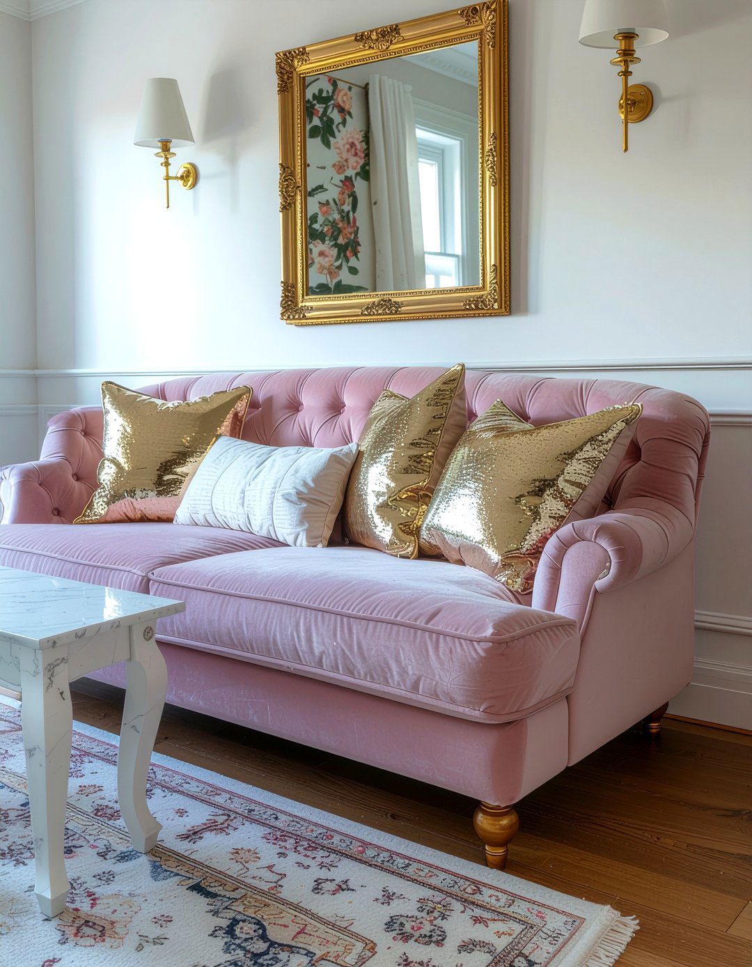 Pink velvet sleeper loveseat - 30 bedroom sofa bed ideas