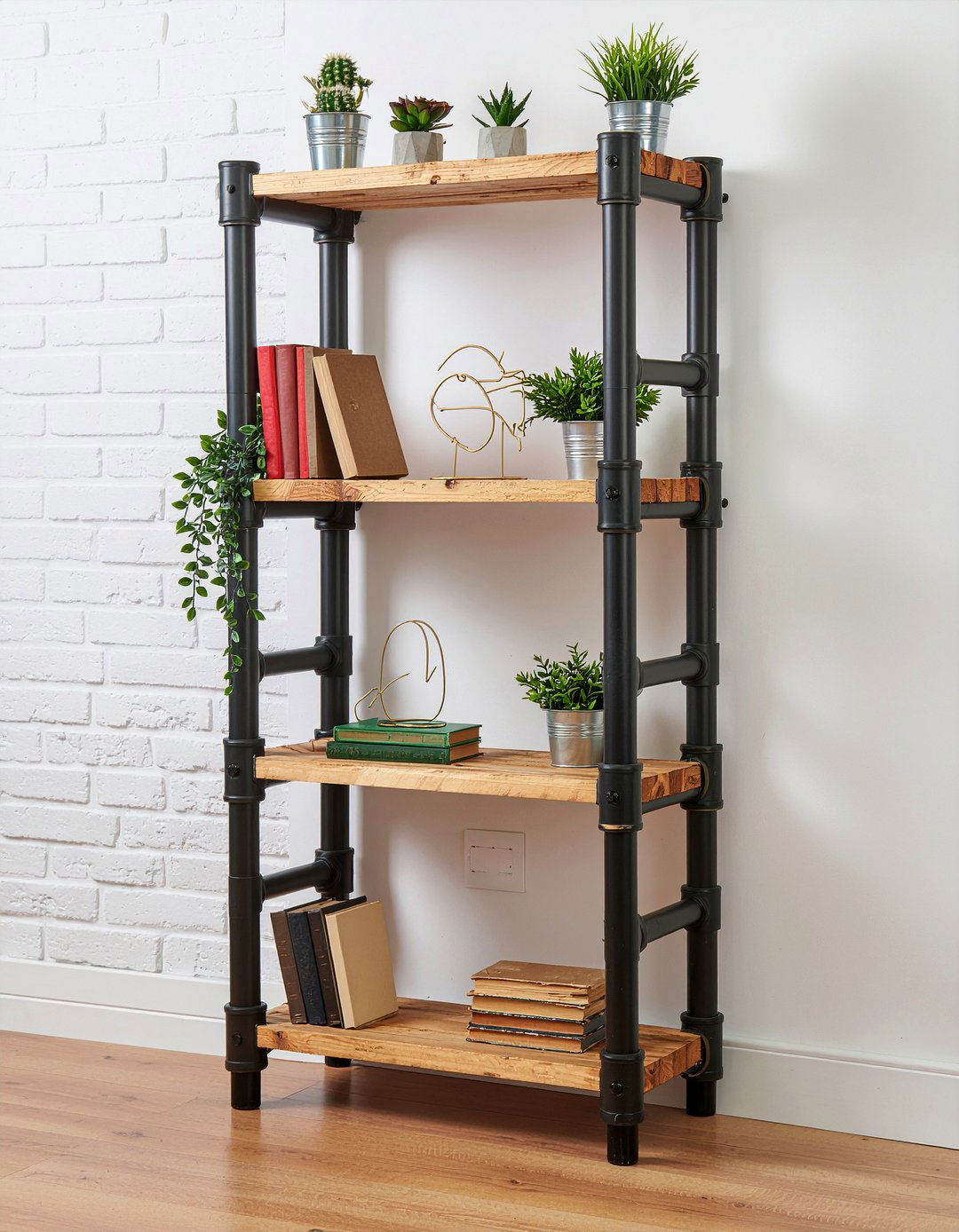 Pipe Shelving - 30 industrial bedroom ideas