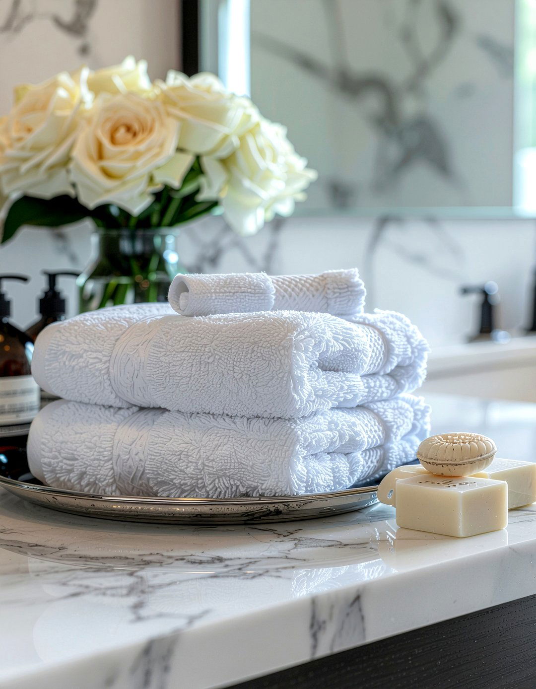 Pique Weave Towels - 30 bathroom linens ideas