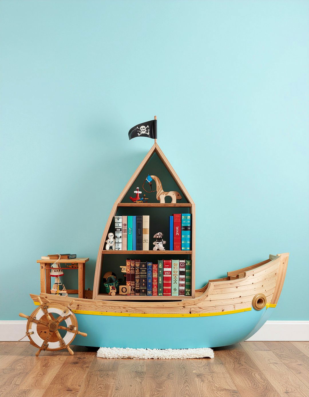 Pirate Ship Bookshelf - 30 pirate bedroom ideas