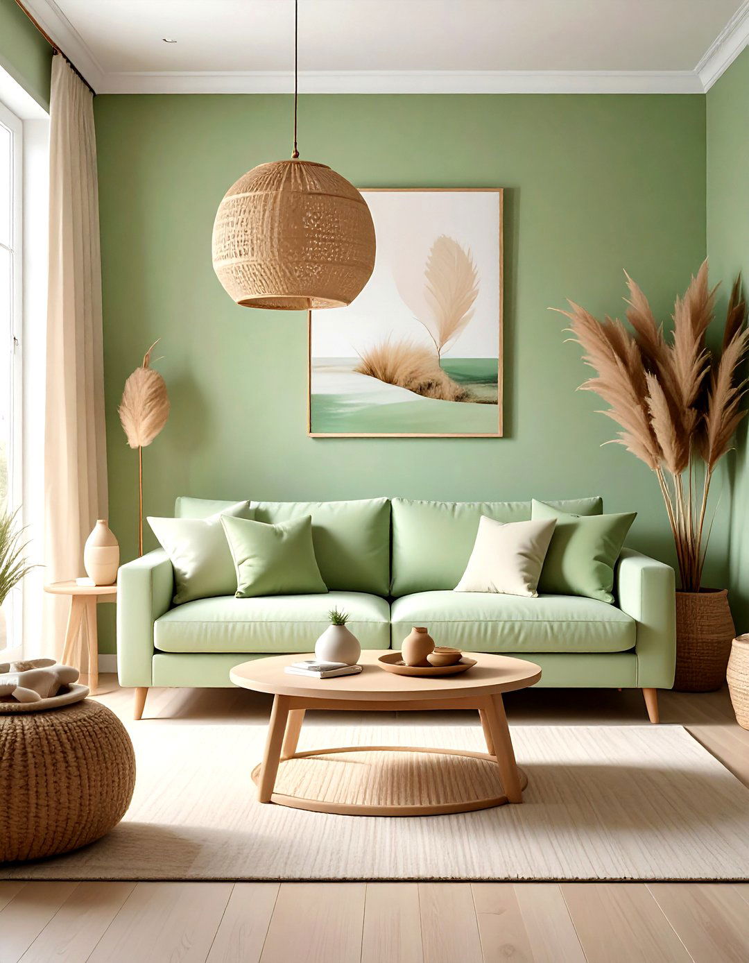Pistachio Green Living Room - 30 scandinavian green living room ideas