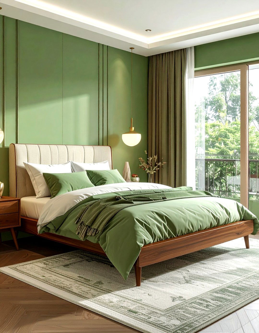 Pistachio green bedroom - 30 green bedroom decor ideas