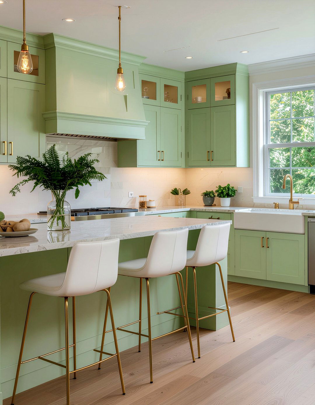 Pistachio green kitchen cabinets - 30 green kitchen cabinet ideas