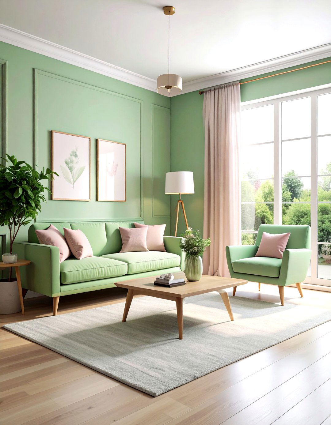 Pistachio green living room colors - 30 cool green living room ideas