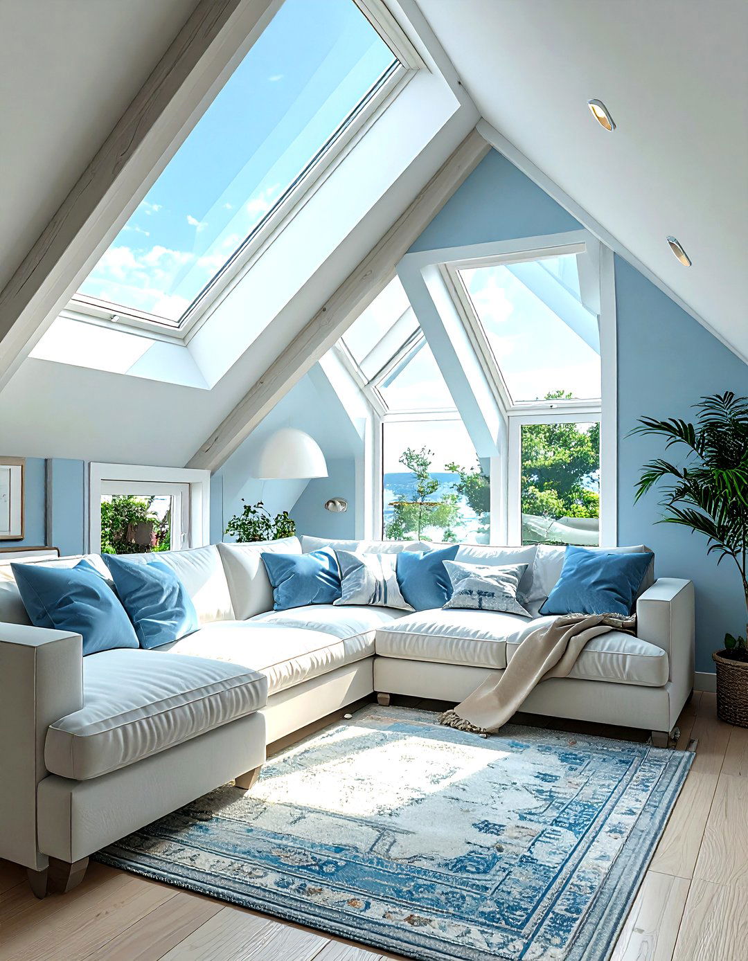Pitched Roof Living Room Skylight - 30 living room skylights