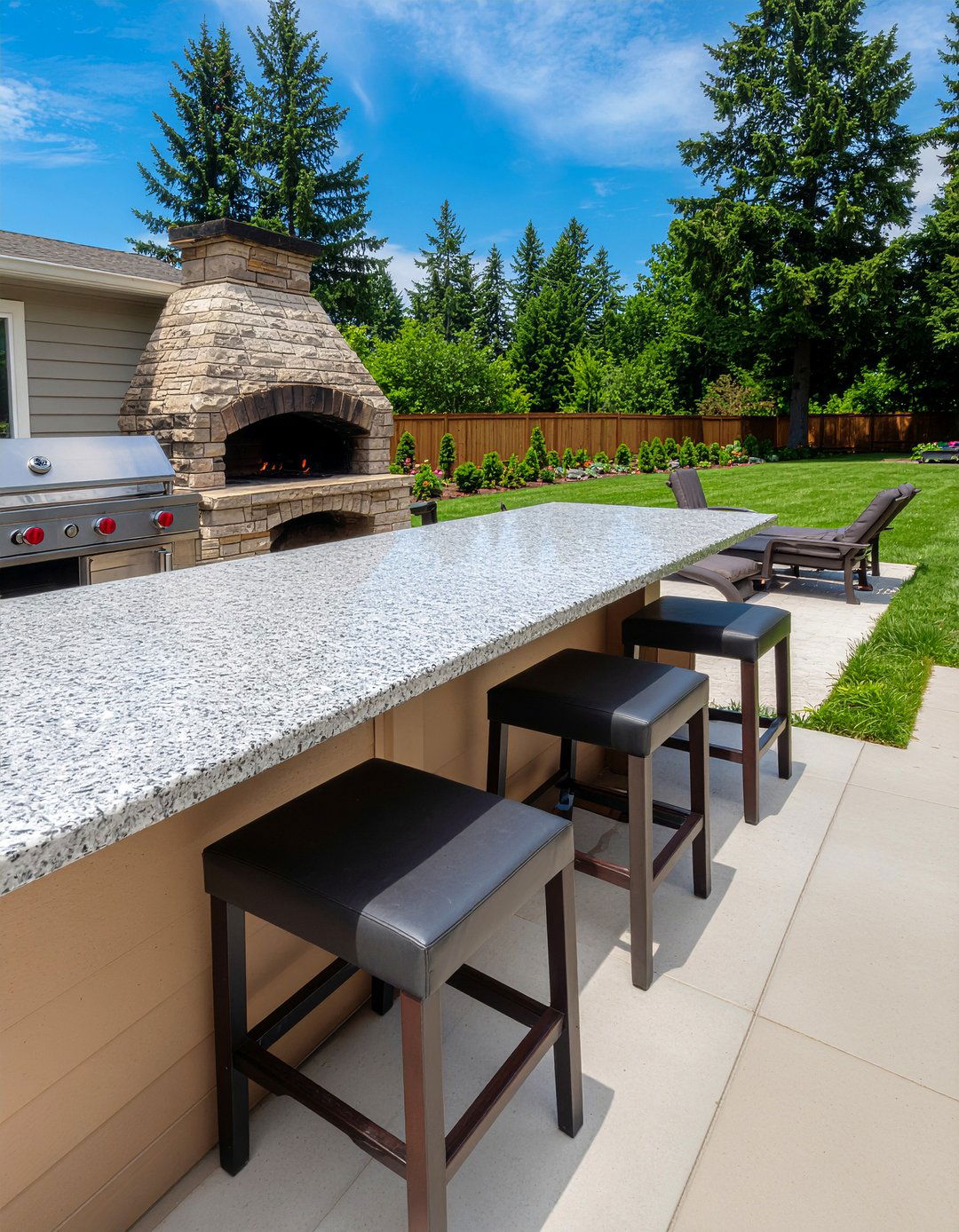 Pizza Oven Bar Seating - 30 outdoor kitchen pizza oven ideas