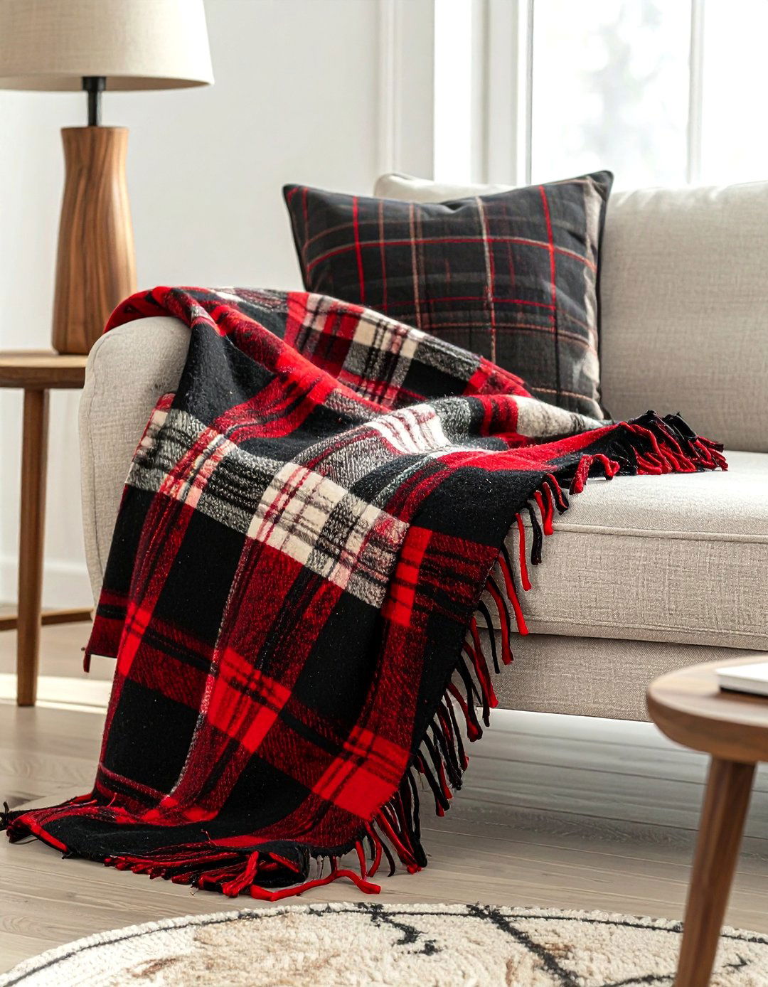 Plaid Wool Throw Blankets - 30 lodge decor ideas