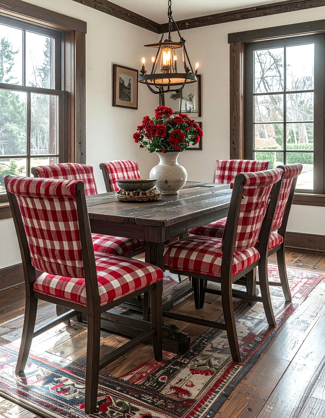 Plaid dining chair cushions - 30 plaid decor ideas