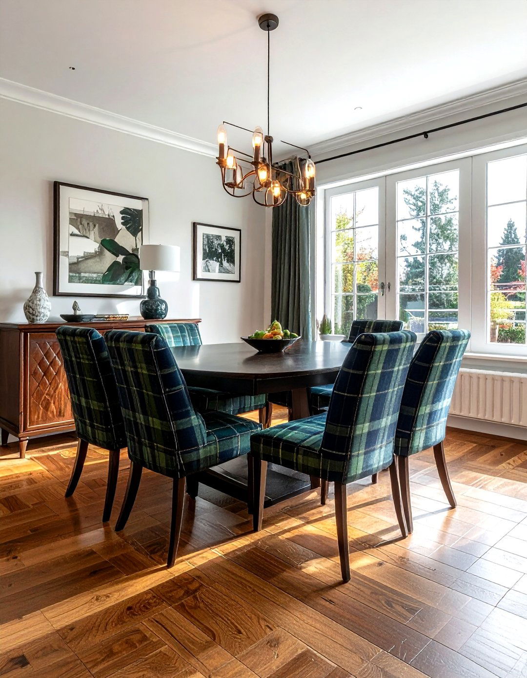 Plaid dining room decor - 30 new traditional dining room ideas