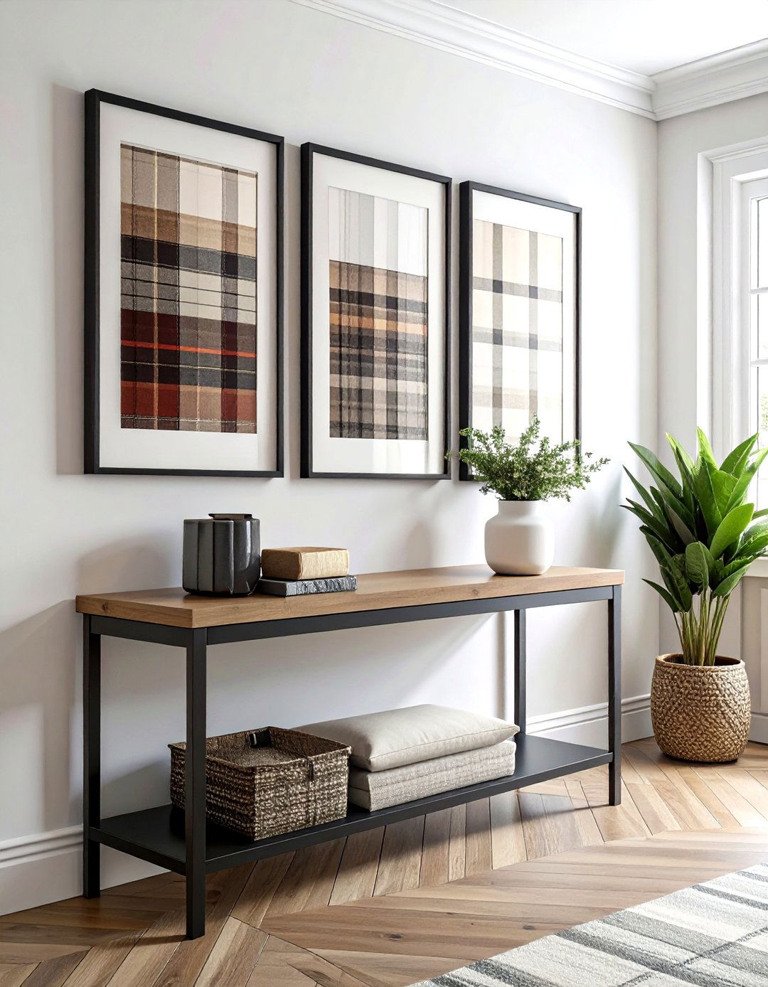 Plaid framed wall art - 30 plaid decor ideas
