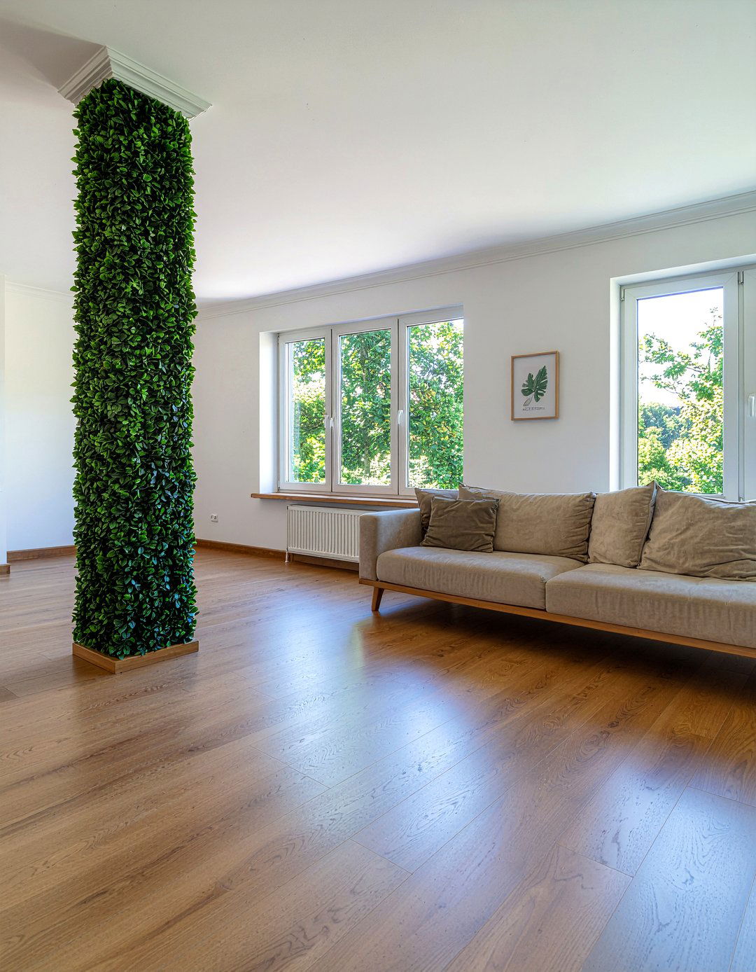 Plant Column - 30 living room column ideas